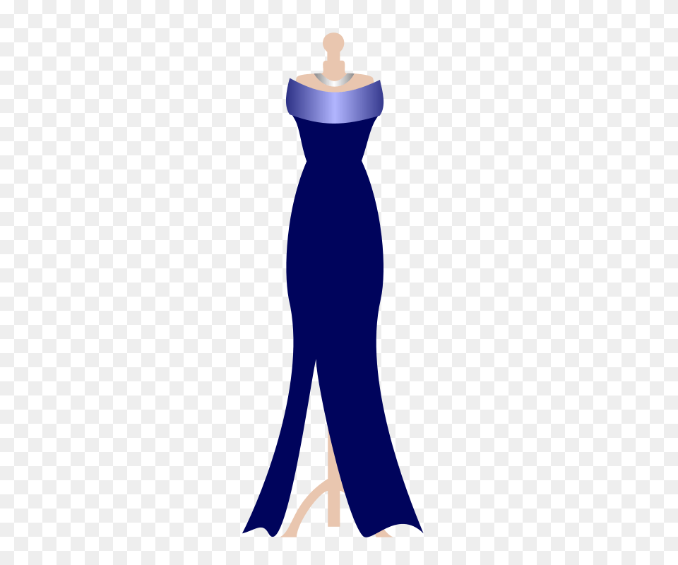 Clip Art Formal Navy Dress, Clothing, Fashion, Formal Wear, Gown Free Png Download