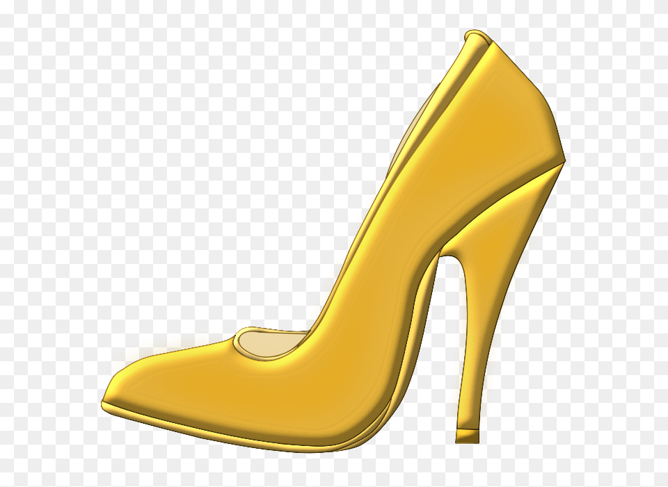 Clip Art Golden Shoe, Clothing, Footwear, High Heel Free Transparent Png