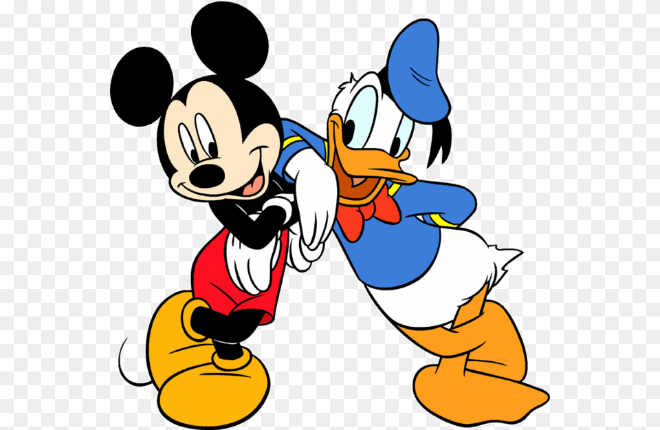 Free Clip Art Mickey Mouse And Donald Duck, Cartoon, Baby, Person Png