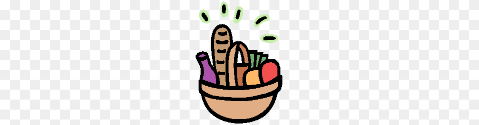 Clip Art Of Food Basket Clipart Best Clip Art Food Pantry, Baby, Person, Banana, Fruit Free Png