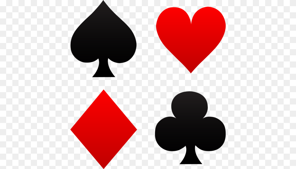 Clip Art Of Red And Black Playing Card Suits, Heart Free Png