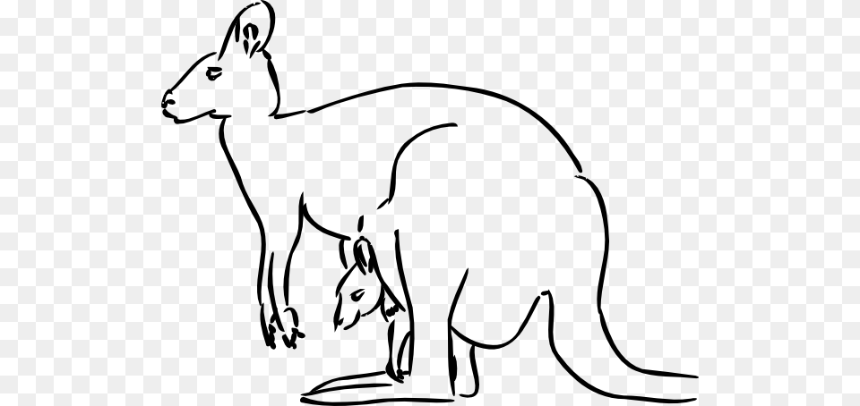 Clip Art Vector Design Of Kangaroo Has Been Published, Animal, Mammal, Bow, Weapon Free Png