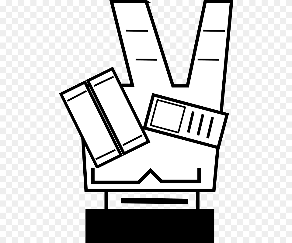 Free Clip Art Victory Hand Bujung, Stencil, Arch, Architecture Png Image