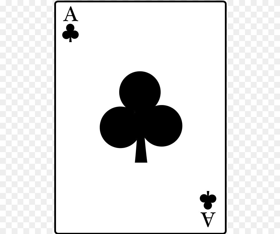 Free Clipart Ace Of Clubs Casino, Silhouette, Stencil, Smoke Pipe Png Image