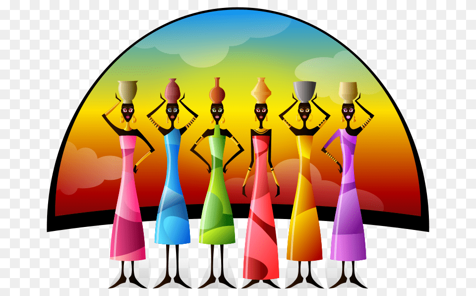 Clipart African Women With Vessels Viscious Speed, Clothing, Dress, Hat, Adult Free Png Download