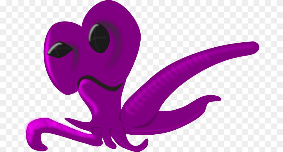 Clipart Alien Octopus Nefigcas, Purple, Animal, Fish, Sea Life Free Transparent Png