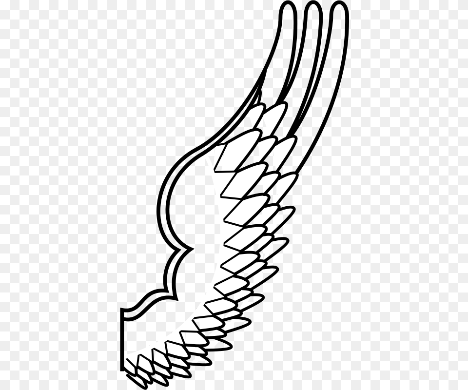 Clipart Archaic Drawing Of A Bird Wing Purzen, Stencil, Logo, Symbol Free Transparent Png