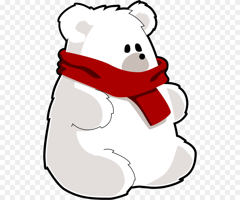 Clipart Bear With Red Scarf Tzunghaor, Nature, Outdoors, Snow, Snowman Free Png