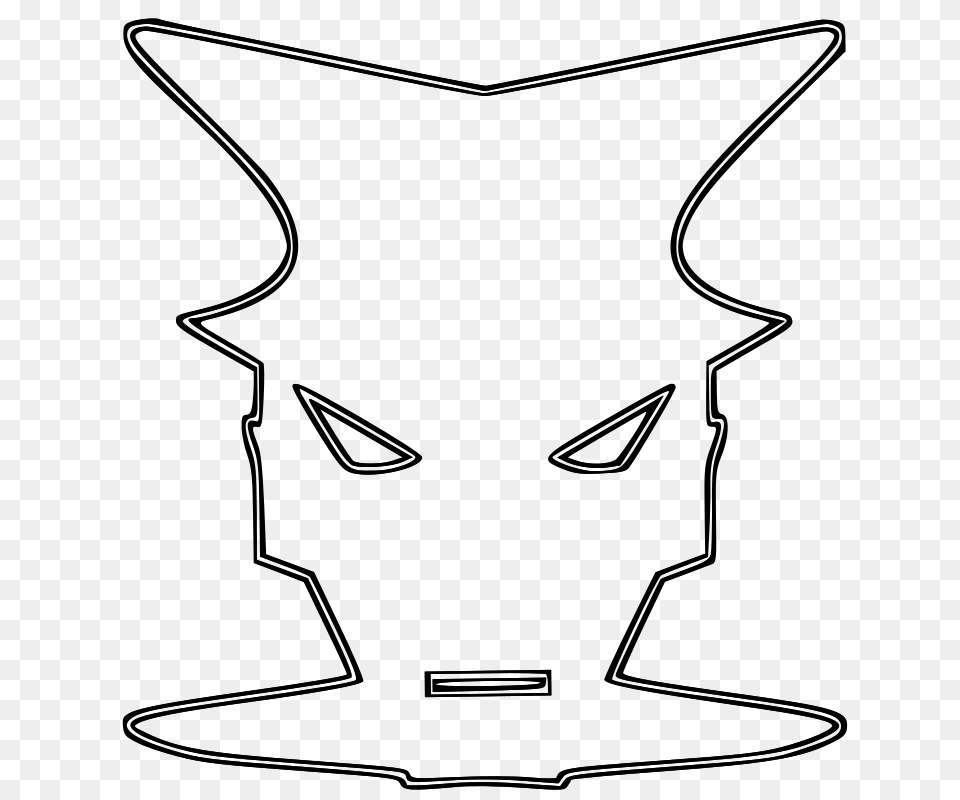 Clipart Carnival Mask Outline Angelo Gemmi, Gray Free Png Download