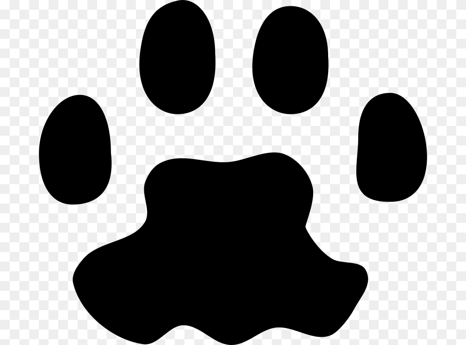 Clipart Cat Paw Print J Alves, Gray Free Png