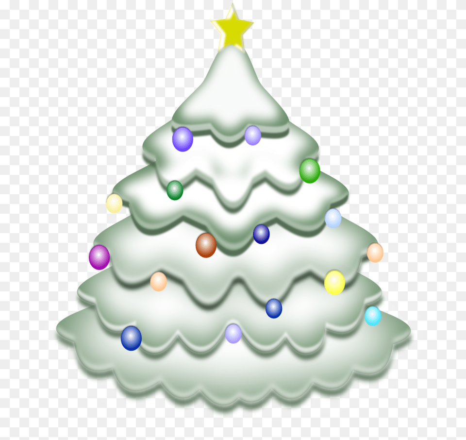 Free Clipart Christmas Tree Ariniko Snowy Christmas Tree Clipart Transparent, Birthday Cake, Cake, Cream, Dessert Png Image