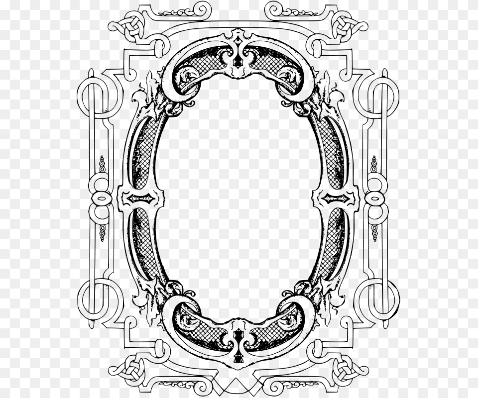 Free Clipart Circle Ornate Frame, Gray Png Image