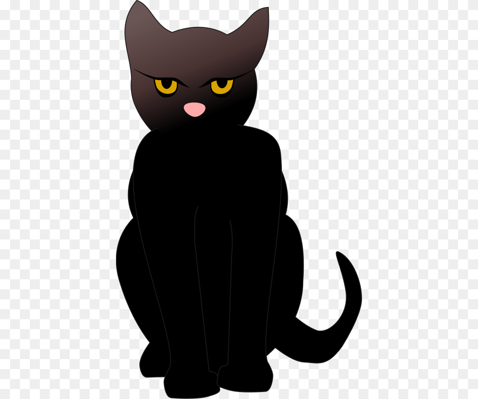 Free Clipart Dark Cat Ossidiana, Animal, Mammal, Pet, Black Cat Png Image