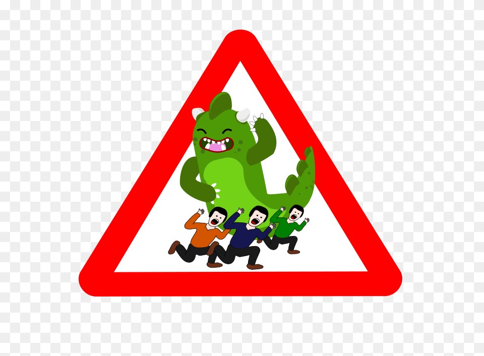Free Clipart Godzilla Danger Morlok, Sign, Symbol, Baby, Person Png Image