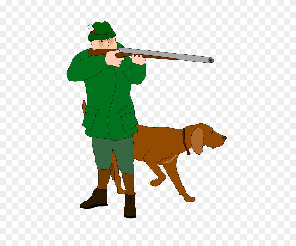 Clipart Hunter Frankes, Hunting, Person, Animal, Canine Free Png