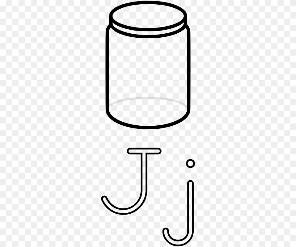 Clipart J Is For Jar Mazeo, Gray Free Transparent Png