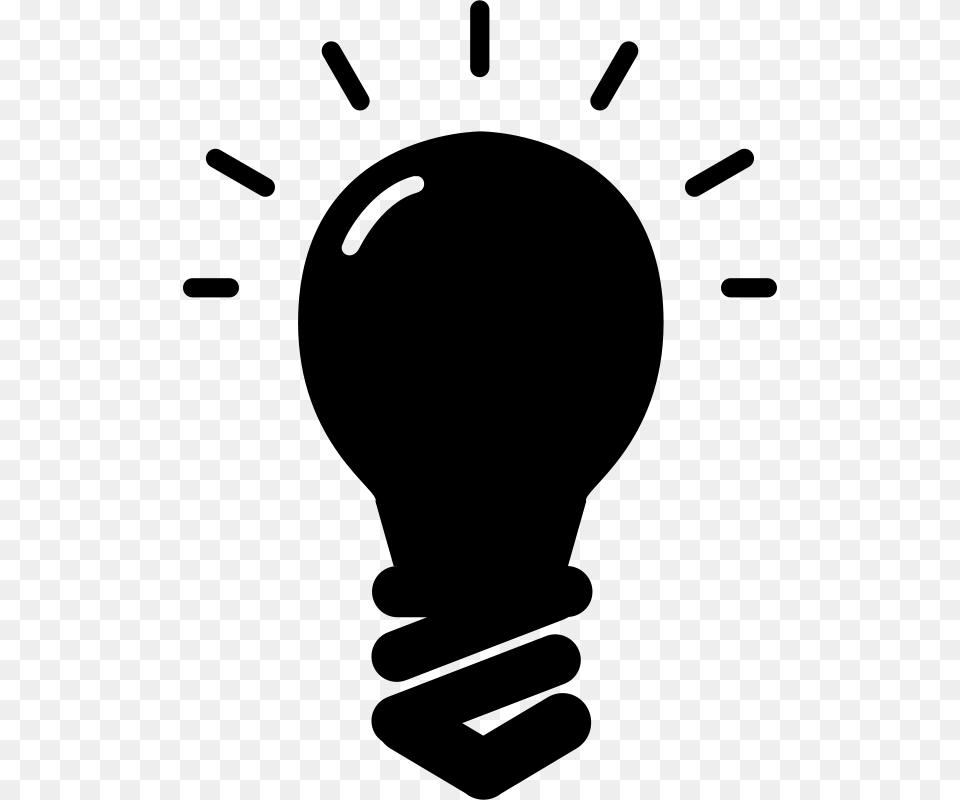 Free Clipart Light Bulb Icon Minduka, Gray Png Image