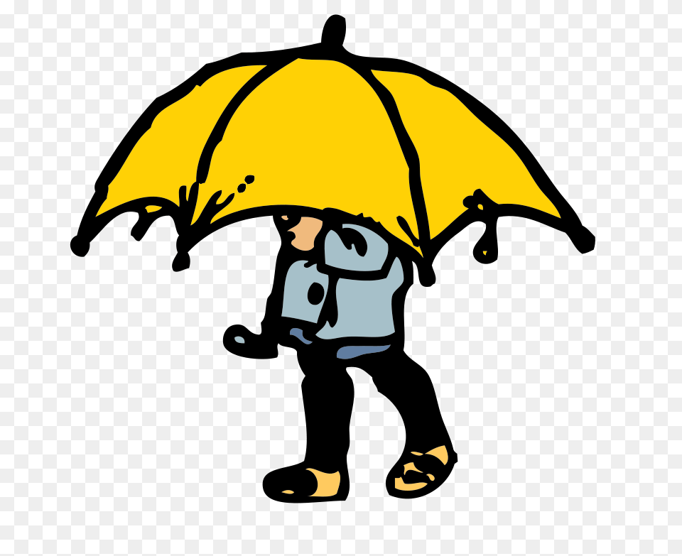 Clipart Little Boy Big Umbrella Johnny Automatic, Person Free Png Download