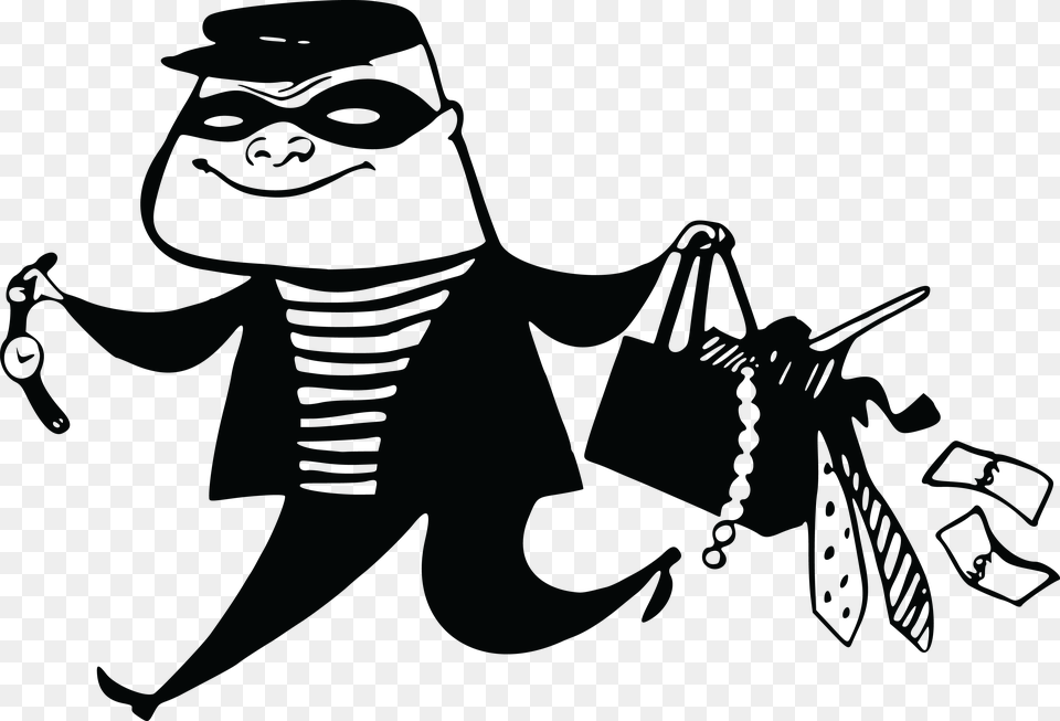 Clipart Of A Burglar Running Away Burglar Clipart, Art Free Png Download