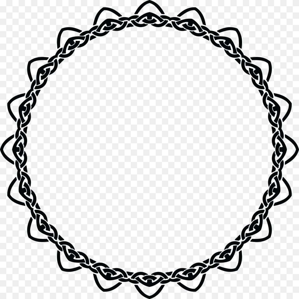 Free Clipart Of A Celtic Round Frame Border Design Element, Oval Png