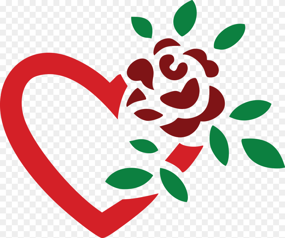 Free Clipart Of A Clipart Rose And Heart, Flower, Plant, Berry, Food Png Image