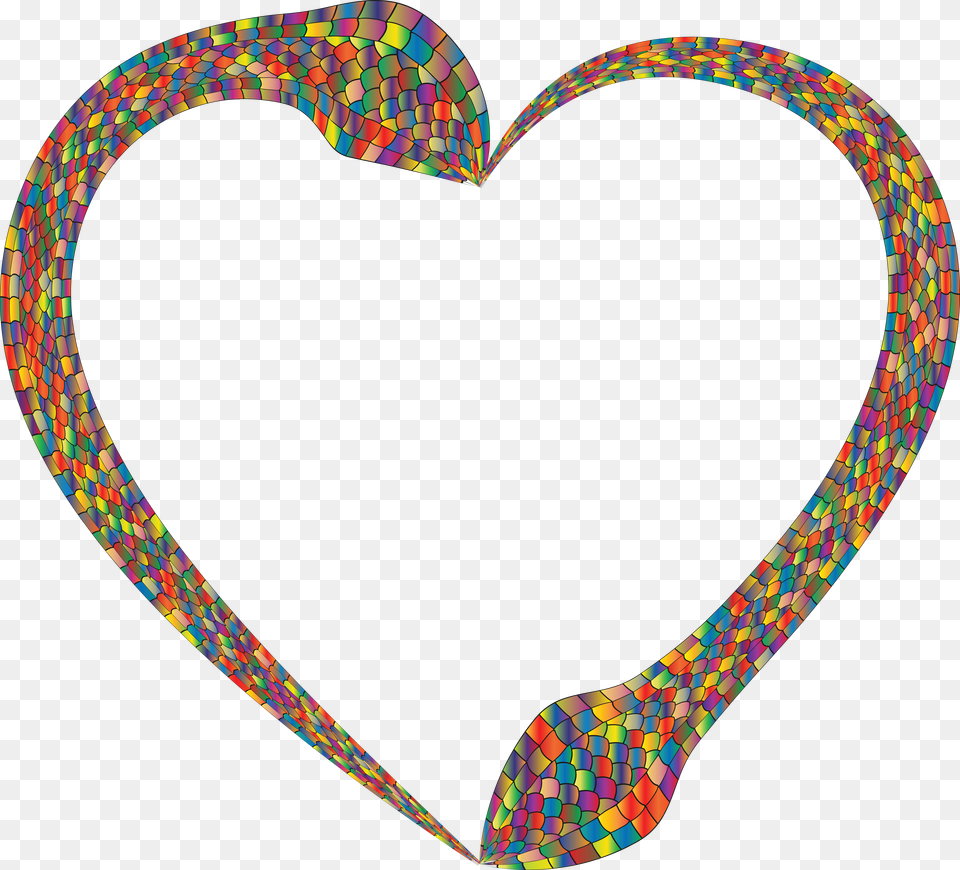 Free Clipart Of A Colorful Heart Made Of Snakes Png Image