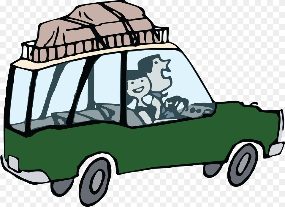 Free Clipart Of A Couple On A Road Trip, Transportation, Vehicle, Moving Van, Van Png Image