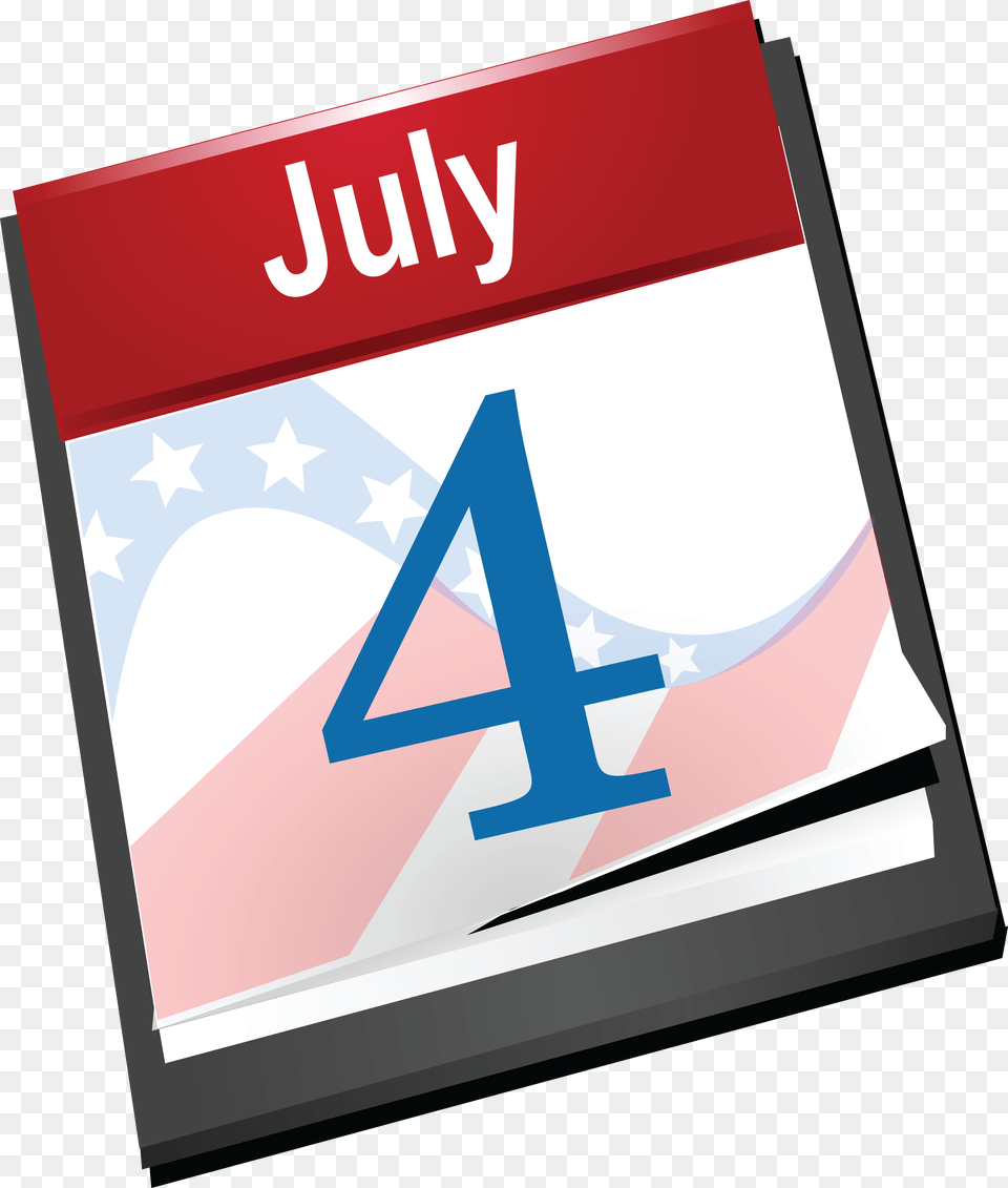 Free Clipart Of A Fourth Of July Calendar, Text Png