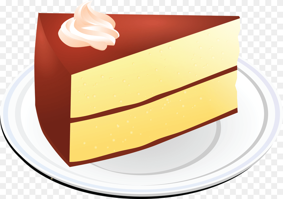 Free Clipart Of A Layered Vanilla Cake With Chocolate Free Clipart Cake, Birthday Cake, Cream, Dessert, Food Png Image