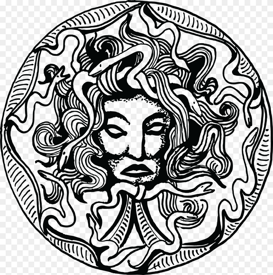 Clipart Of A Medusa Amulet, Pattern, Home Decor, Art, Face Free Transparent Png