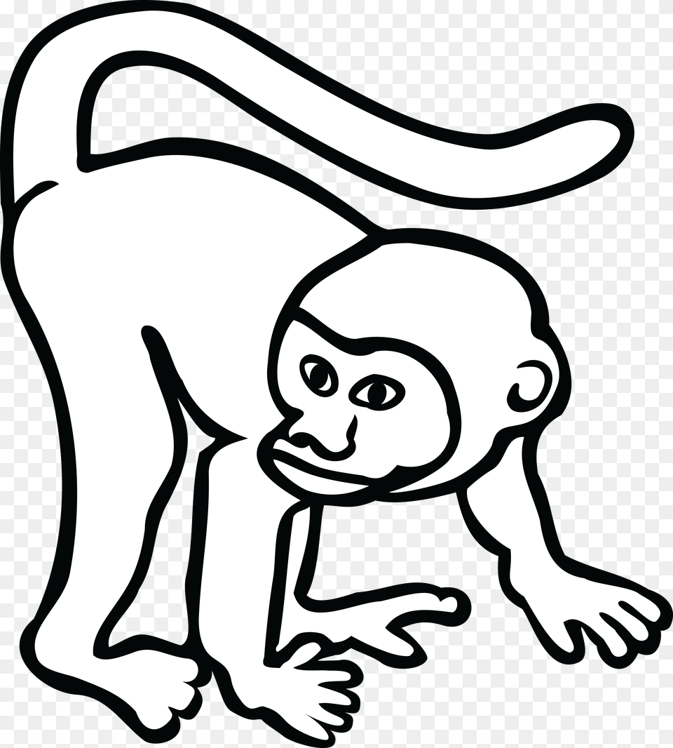 Clipart Of A Monkey, Stencil, Baby, Person, Face Free Png