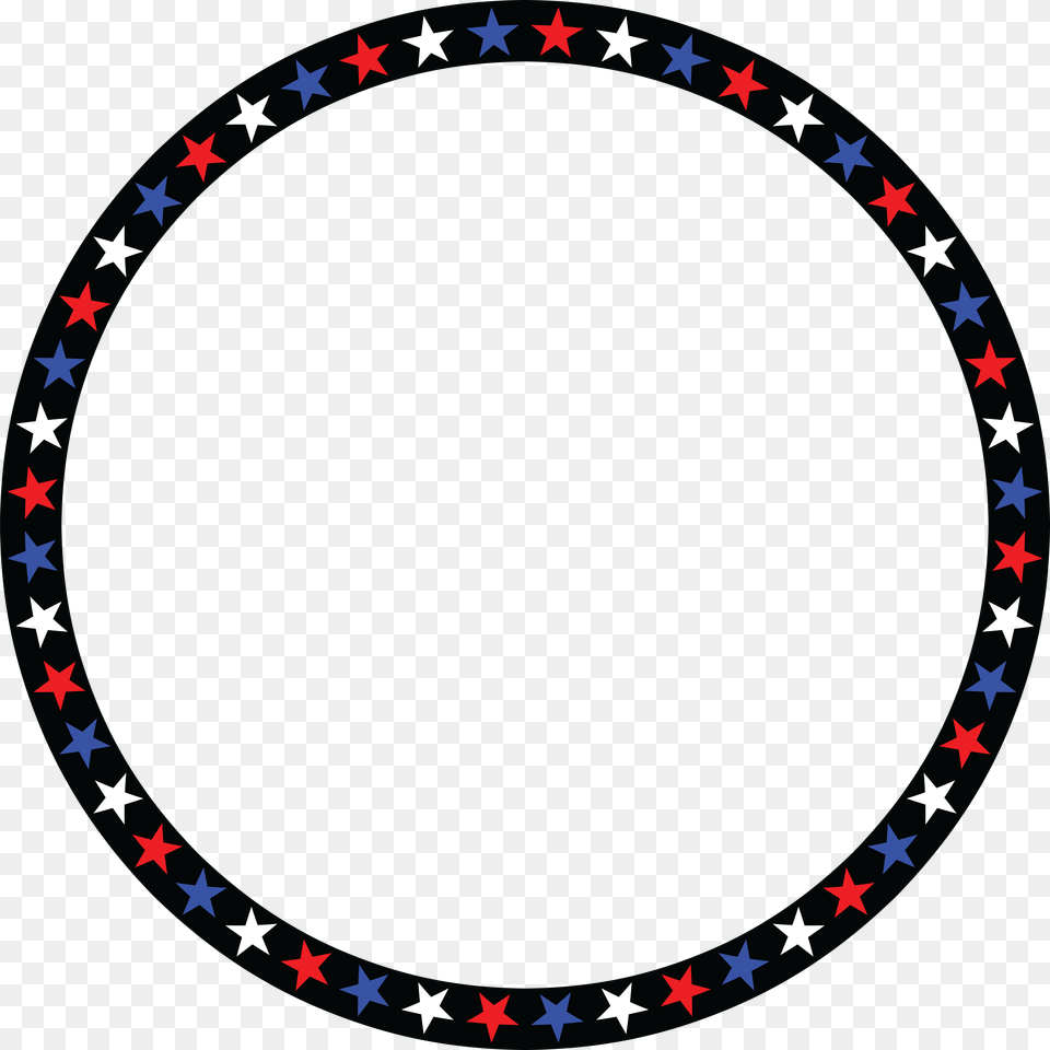 Clipart Of A Patriotic American Star Patterned Circle, Oval Free Png