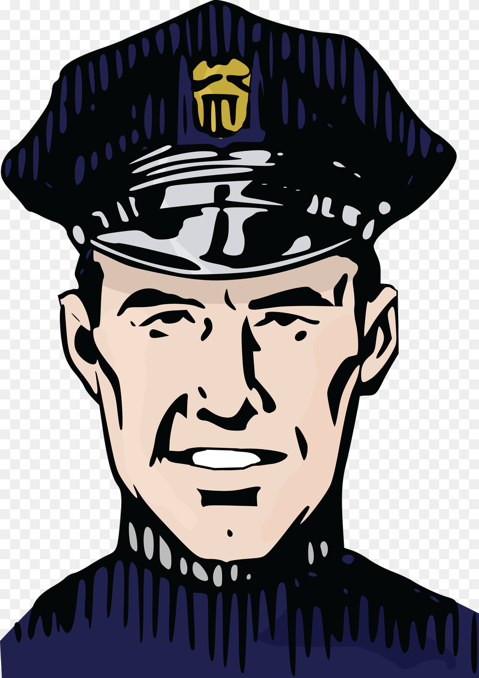 Clipart Of A Police Man, Captain, Person, Officer, Adult Free Png