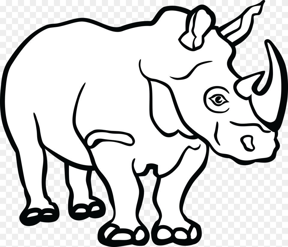 Clipart Of A Rhino, Animal, Wildlife, Mammal, Baby Free Transparent Png