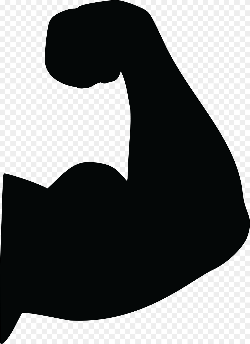 Clipart Of A Silhouetted Strong Man Flexing His Bicep, Clothing, Glove, Hat, Hood Free Png Download