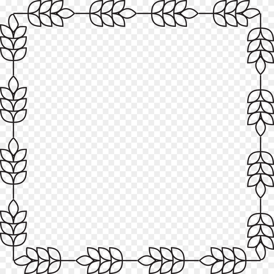 Free Clipart Of A Square Border Of Barley Png