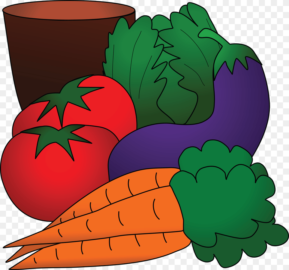 Clipart Of A Still Life Of Produce, Carrot, Food, Plant, Vegetable Free Transparent Png