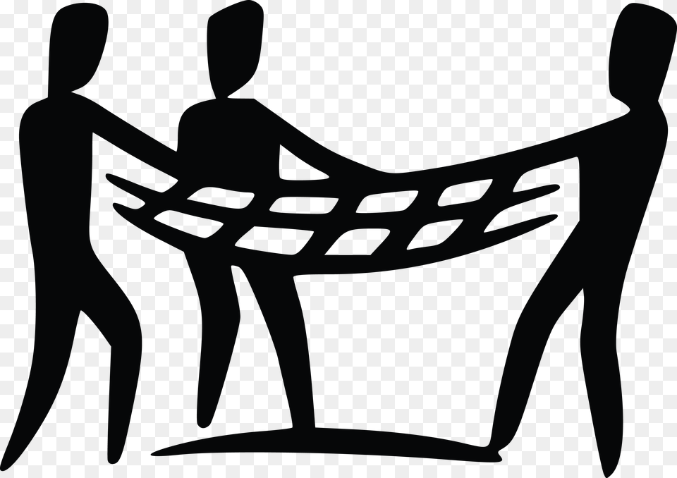 Clipart Of A Team Holding A Net Help Your Adult Child Become Independent Steps To, Furniture, Bed, Stencil Free Png Download