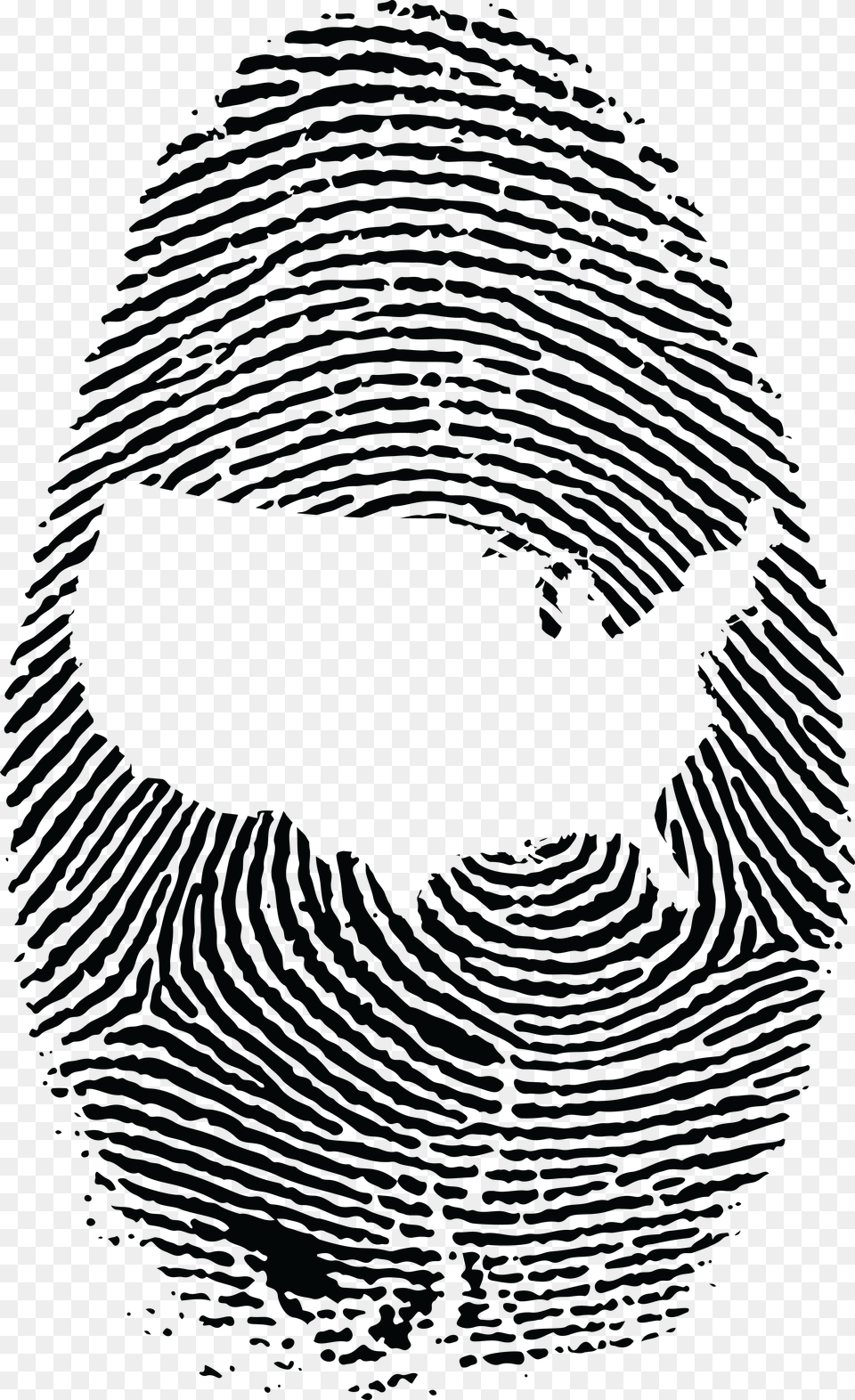 Clipart Of A Thumb Print With The United States Fibonacci Sequence In Fingerprint, Silhouette, Nature, Outdoors Free Png