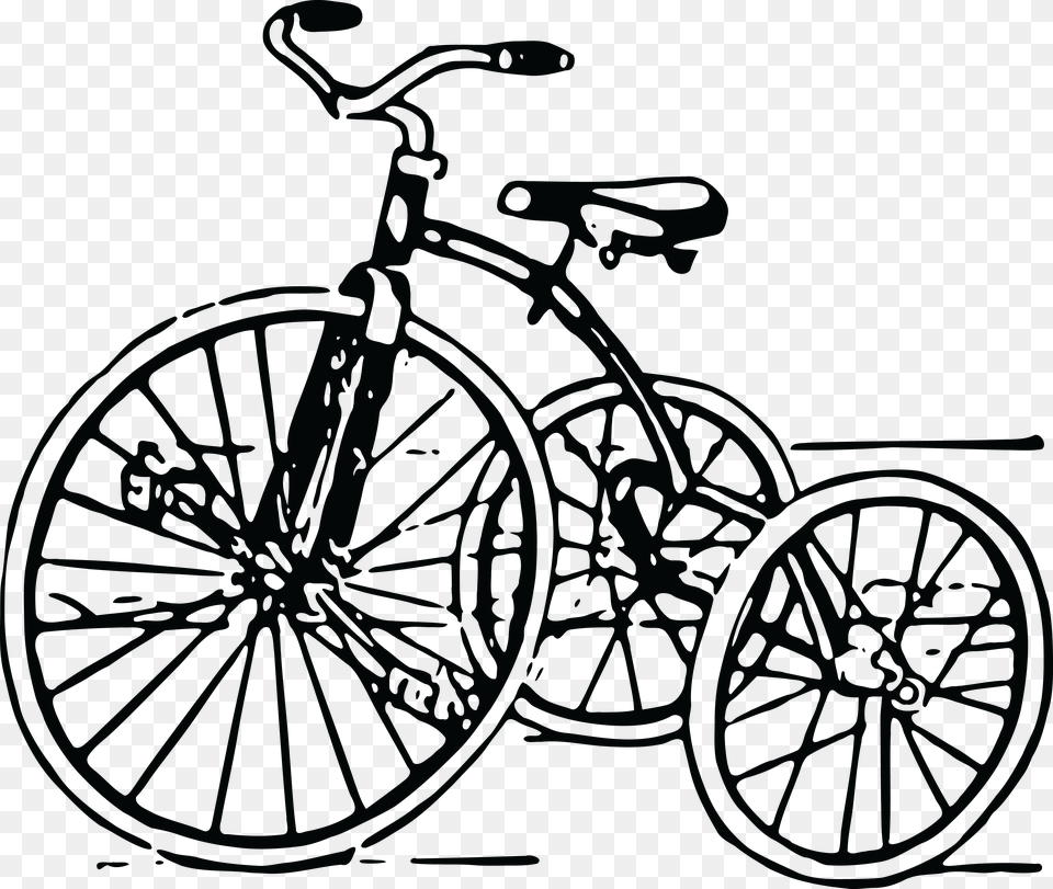 Free Clipart Of A Tricycle, Bicycle, Transportation, Vehicle, Machine Png Image
