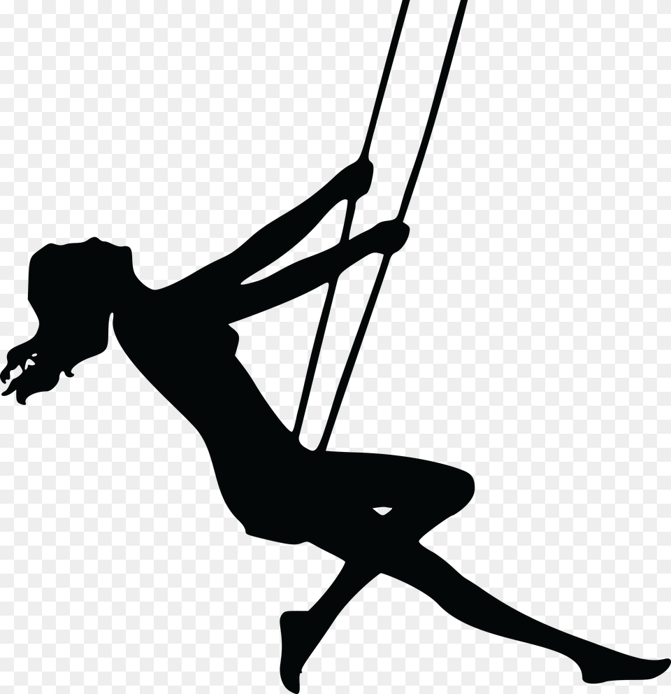 Clipart Of A Woman Swinging Free Png