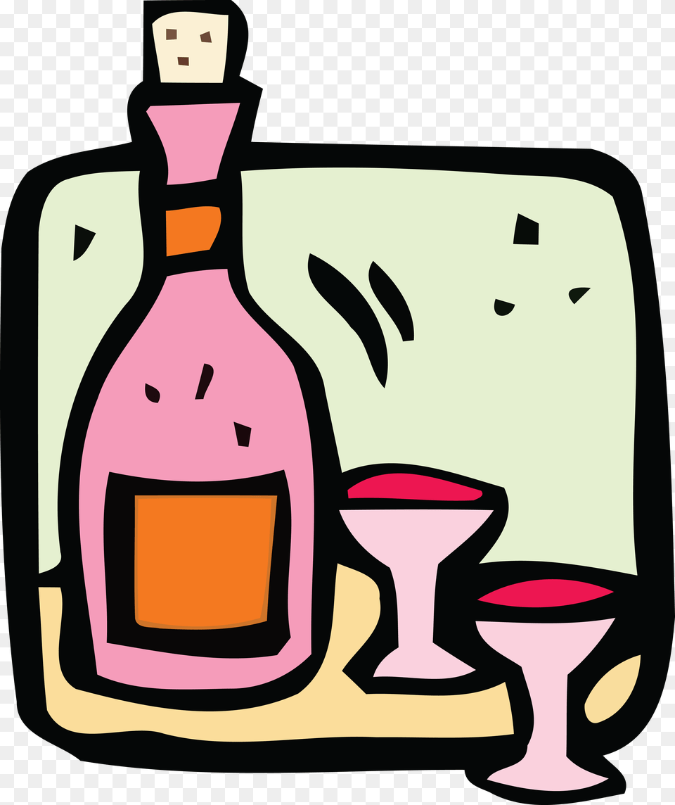 Clipart Of Wine, Alcohol, Beverage, Bottle, Liquor Free Png