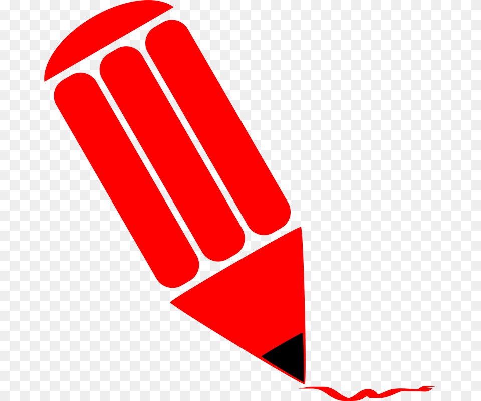 Free Clipart Pencil Stylized Red, Weapon, Dynamite Png Image