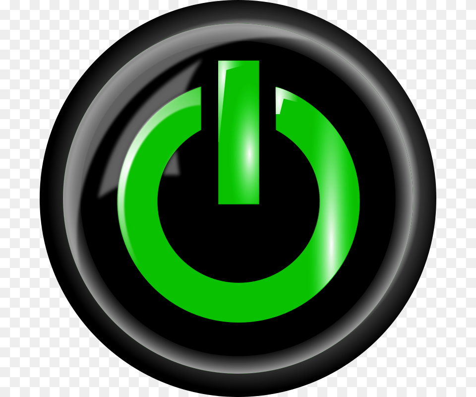 Clipart Power Button Black Bnielsen, Green, Logo, Symbol Free Png Download