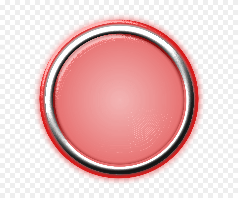 Clipart Red Button With Internal Light And Glowing Bezel, Plate, Cosmetics, Lipstick Free Png Download