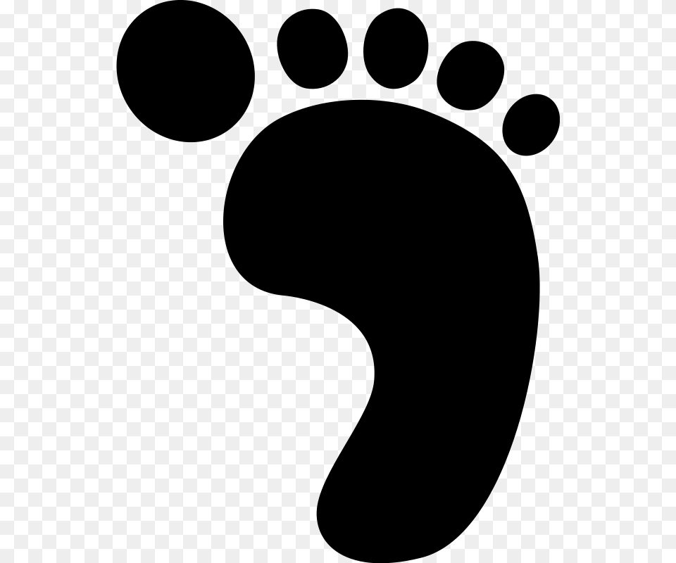 Clipart Right Footprint Anonymous, Gray Free Transparent Png