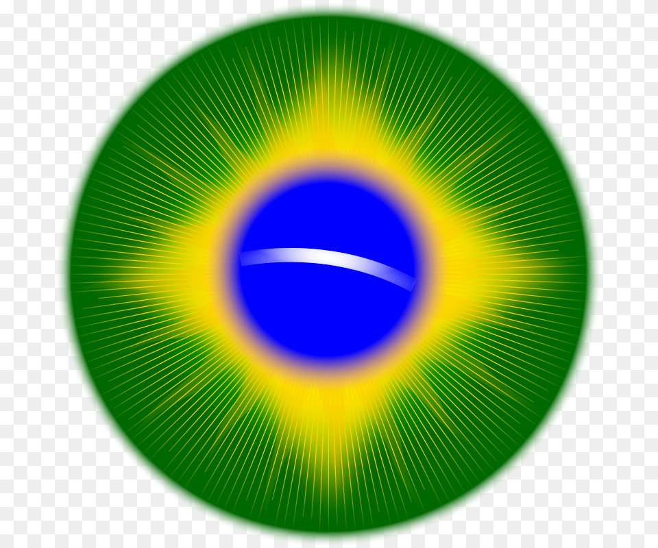 Clipart Rounded Brazil Flag Laobc, Sphere, Green, Disk, Ball Free Transparent Png