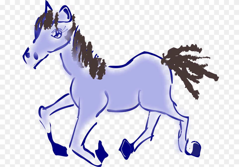 Clipart Running Horse Olku, Baby, Person, Animal, Mammal Free Transparent Png