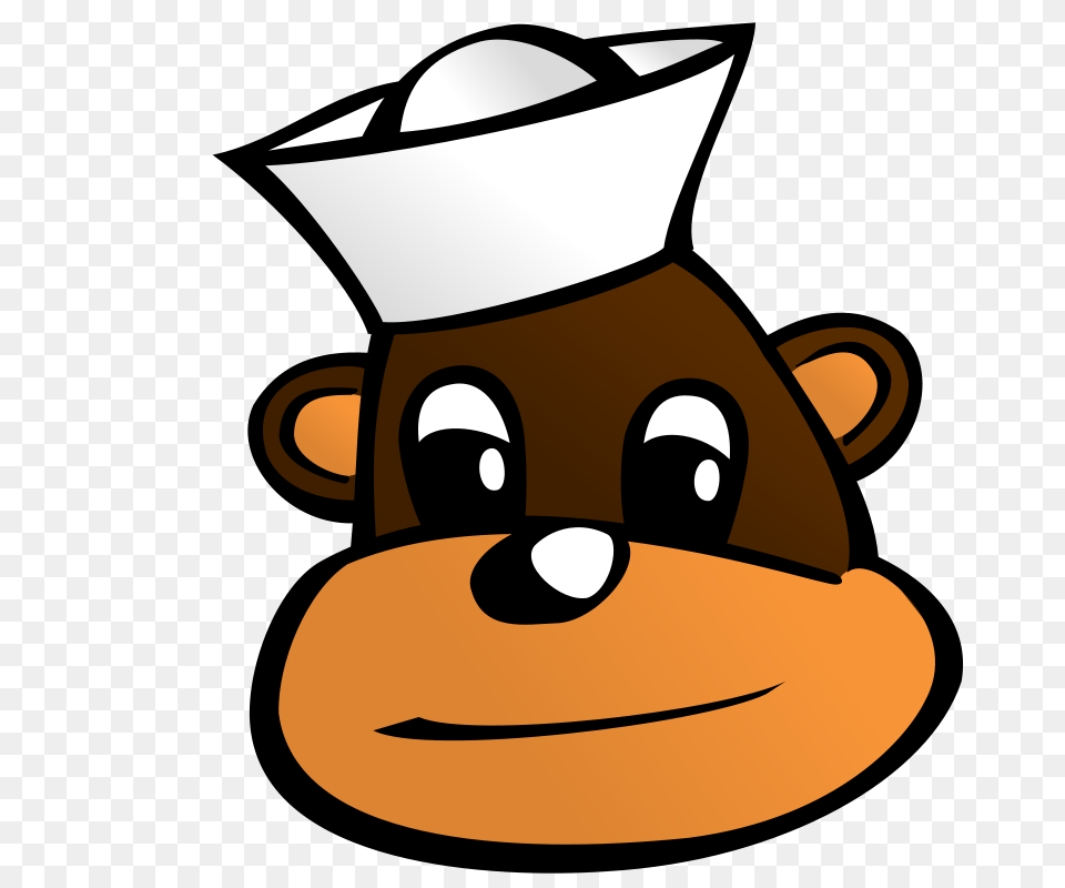 Clipart Sailor Monkey Nicubunu, Clothing, Hat, Animal, Fish Free Png