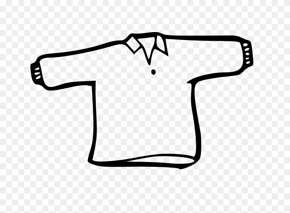 Clipart Shirt Outline Ryanlerch, Gray Free Png Download